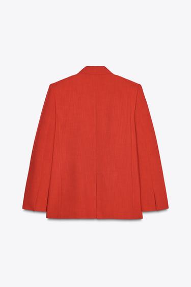 ZW COLLECTION DOUBLE-BREASTED BLAZER - Pumpkin by Zara