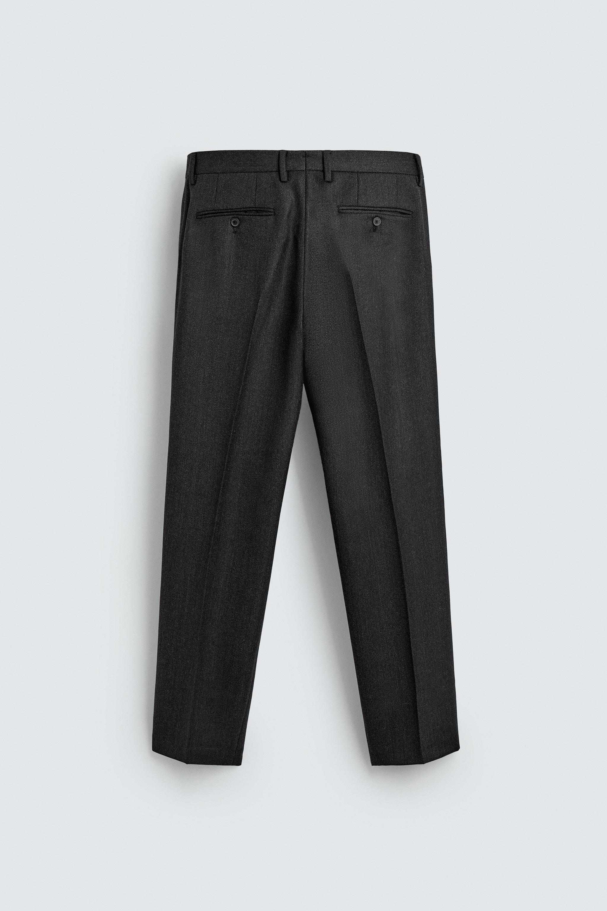 100% WOOL TWILL SUIT PANTS AARON LEVINE X ZARA