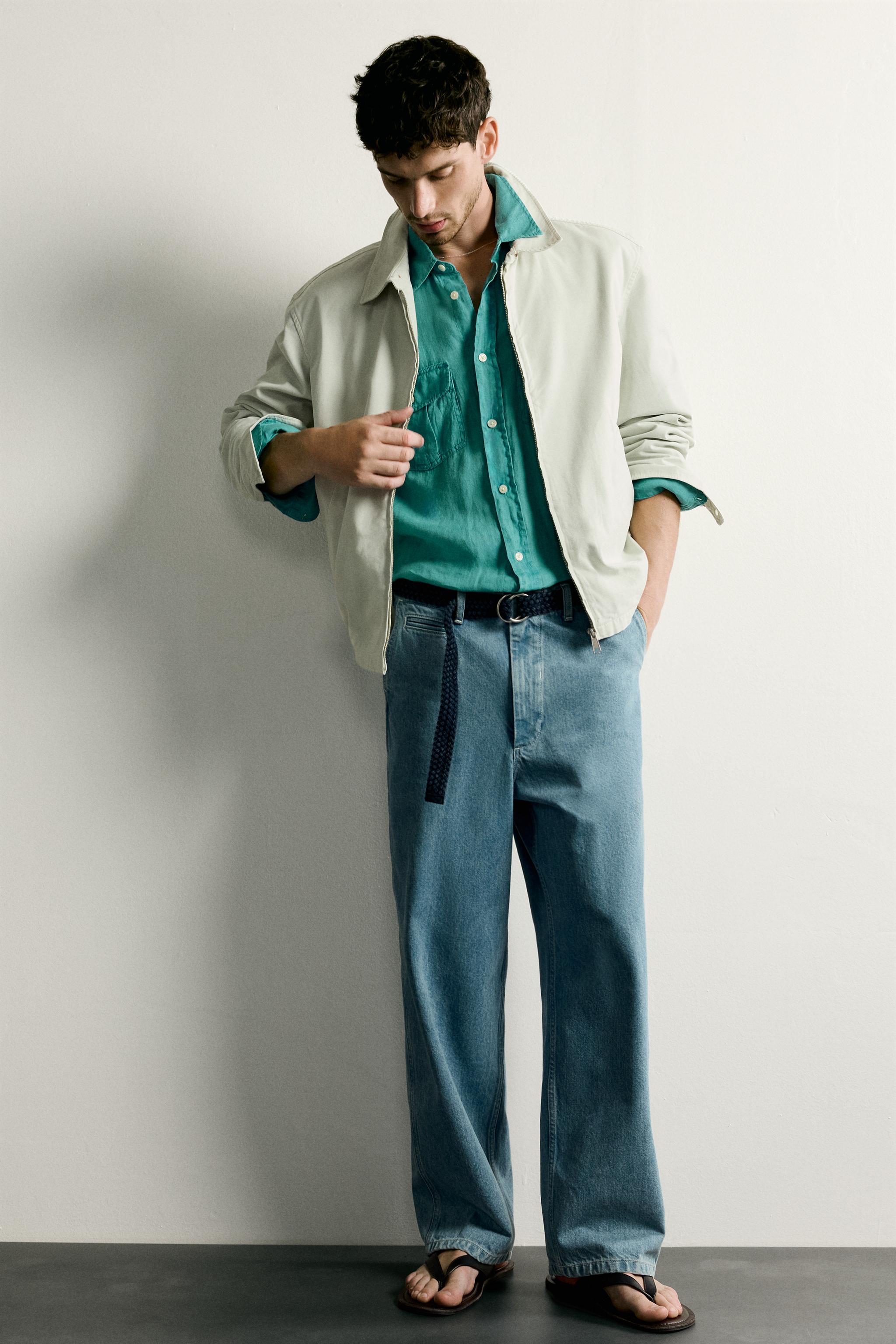WASHED COTTON REGULAR FIT JACKET