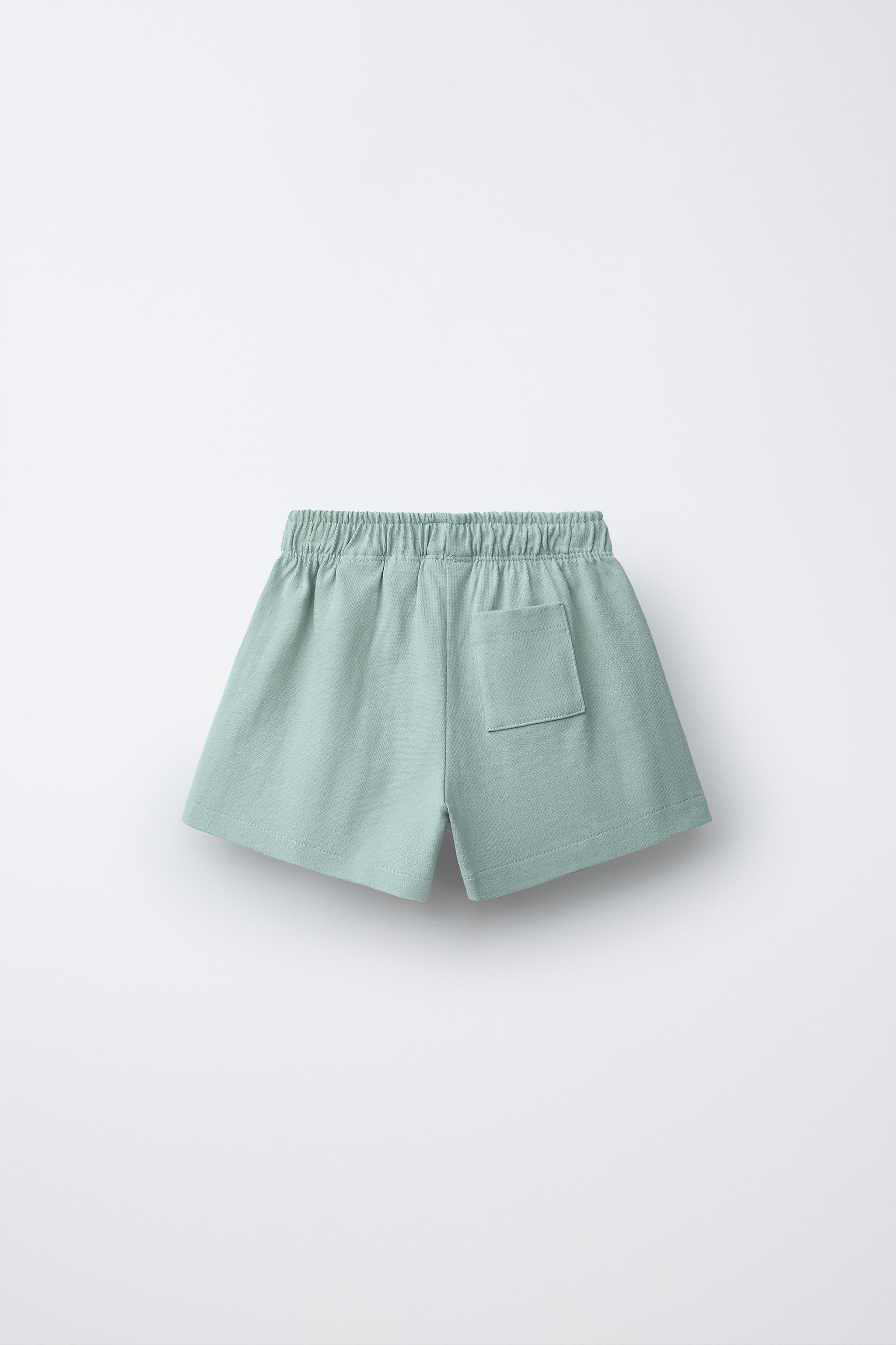 HEAVY WEIGHT FLORAL PLUSH SHORTS — Bluish