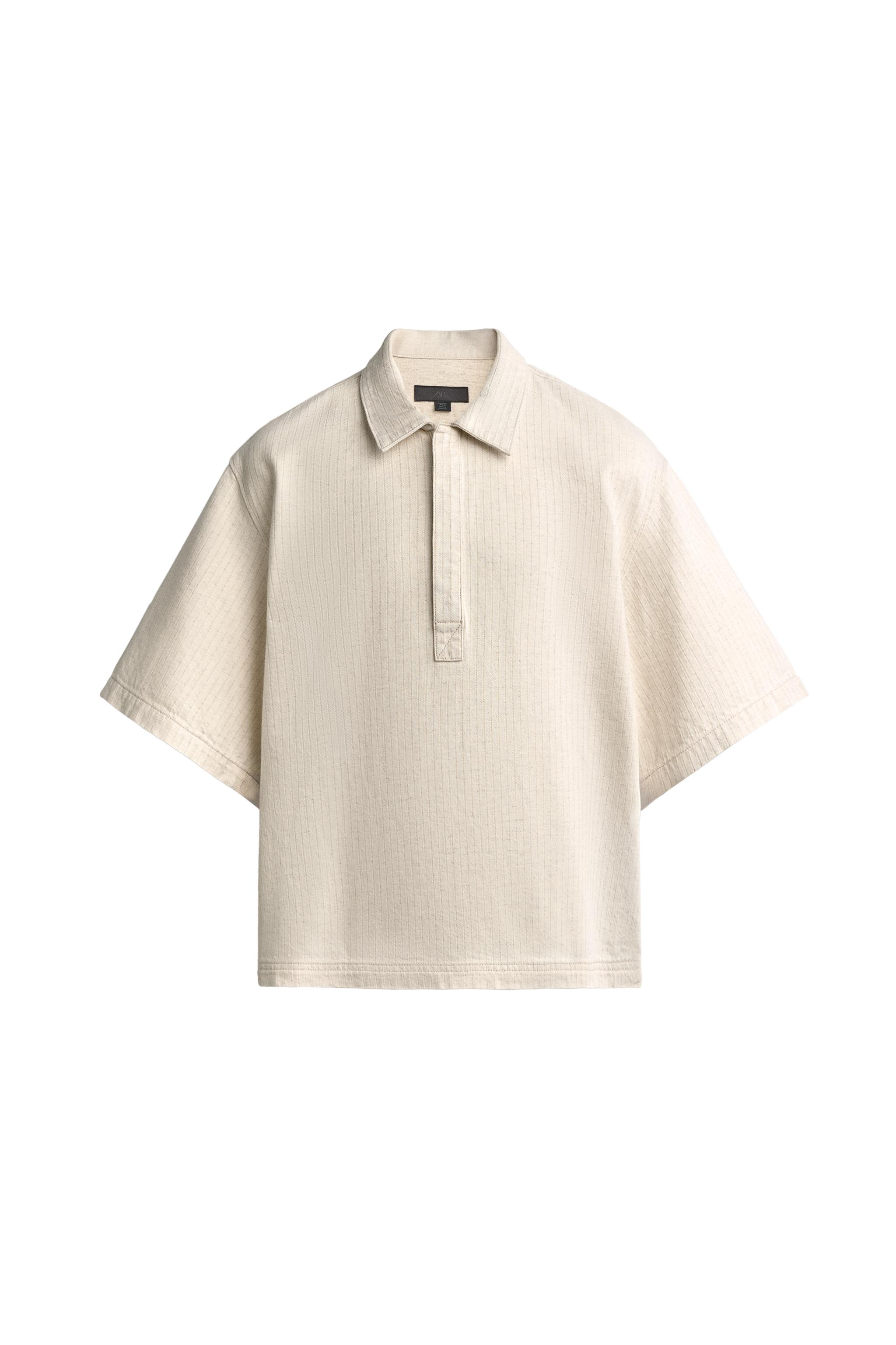 CAMISA POLO BOXY FIT RAYAS