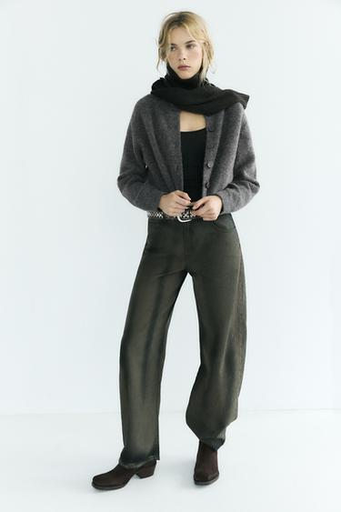 Zara SOFT KNIT CARDIGAN - Mid-gray