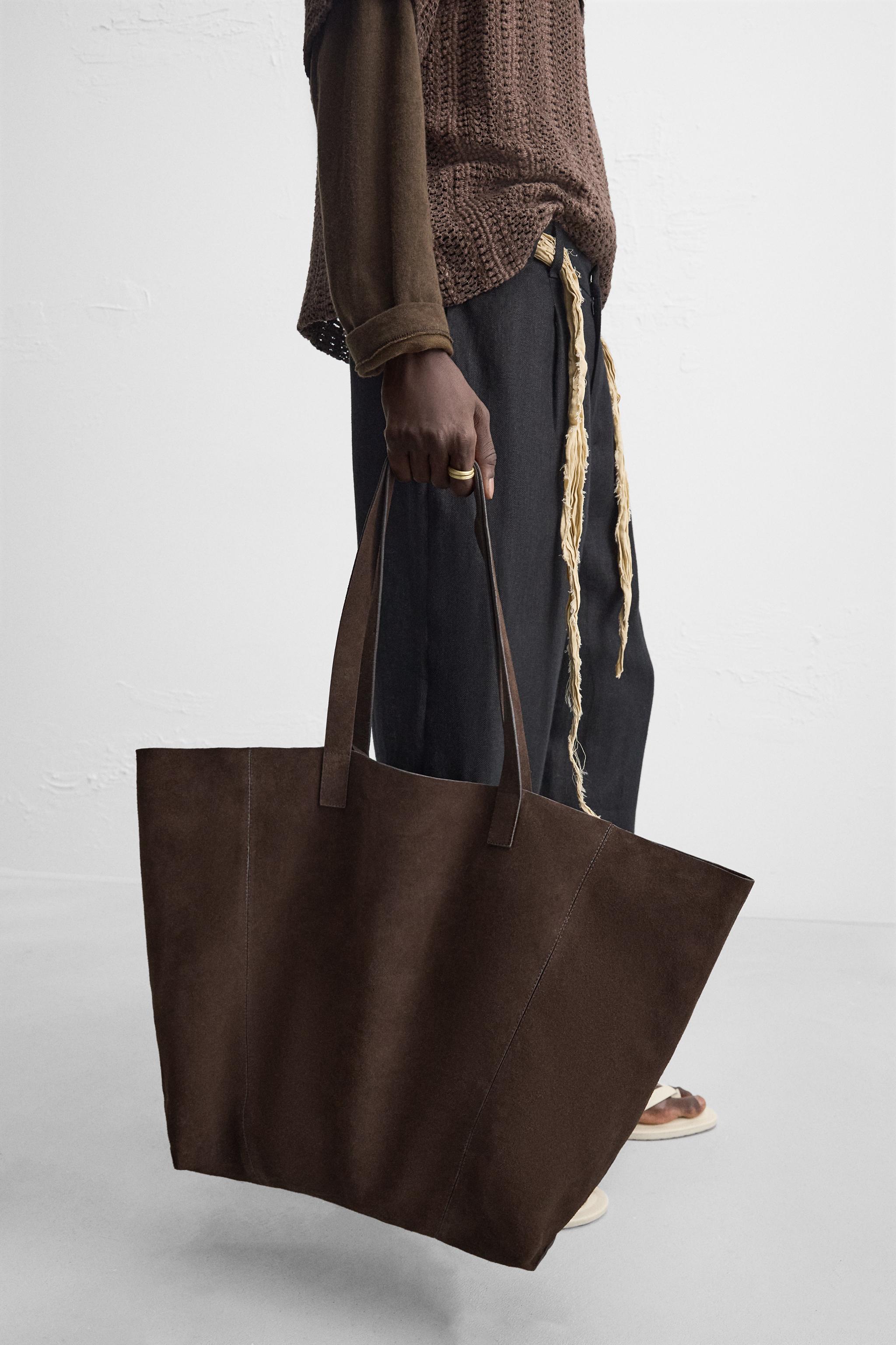 ザラ Zara レザー 革 トートバッグ tote bag ZARA HOME leather tote bag レザー トート バック - メルカリ