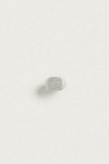 METAL SIGNET RING — Silver 1