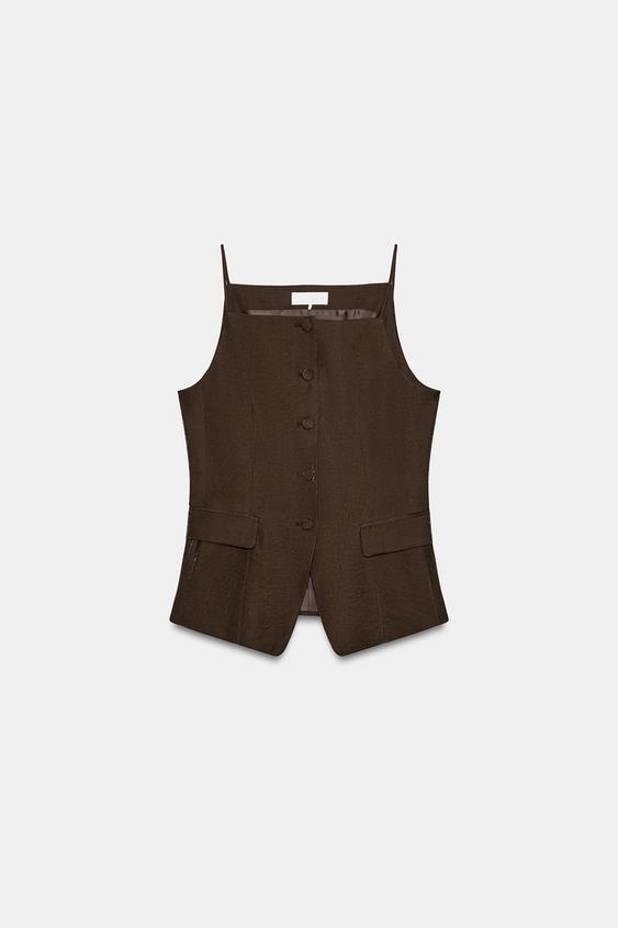 SHINY EFFECT VEST from Zara - $59.90
