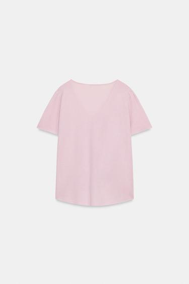 TOP EN MAILLE VOLANT - Rose pâle de Zara - Image 8