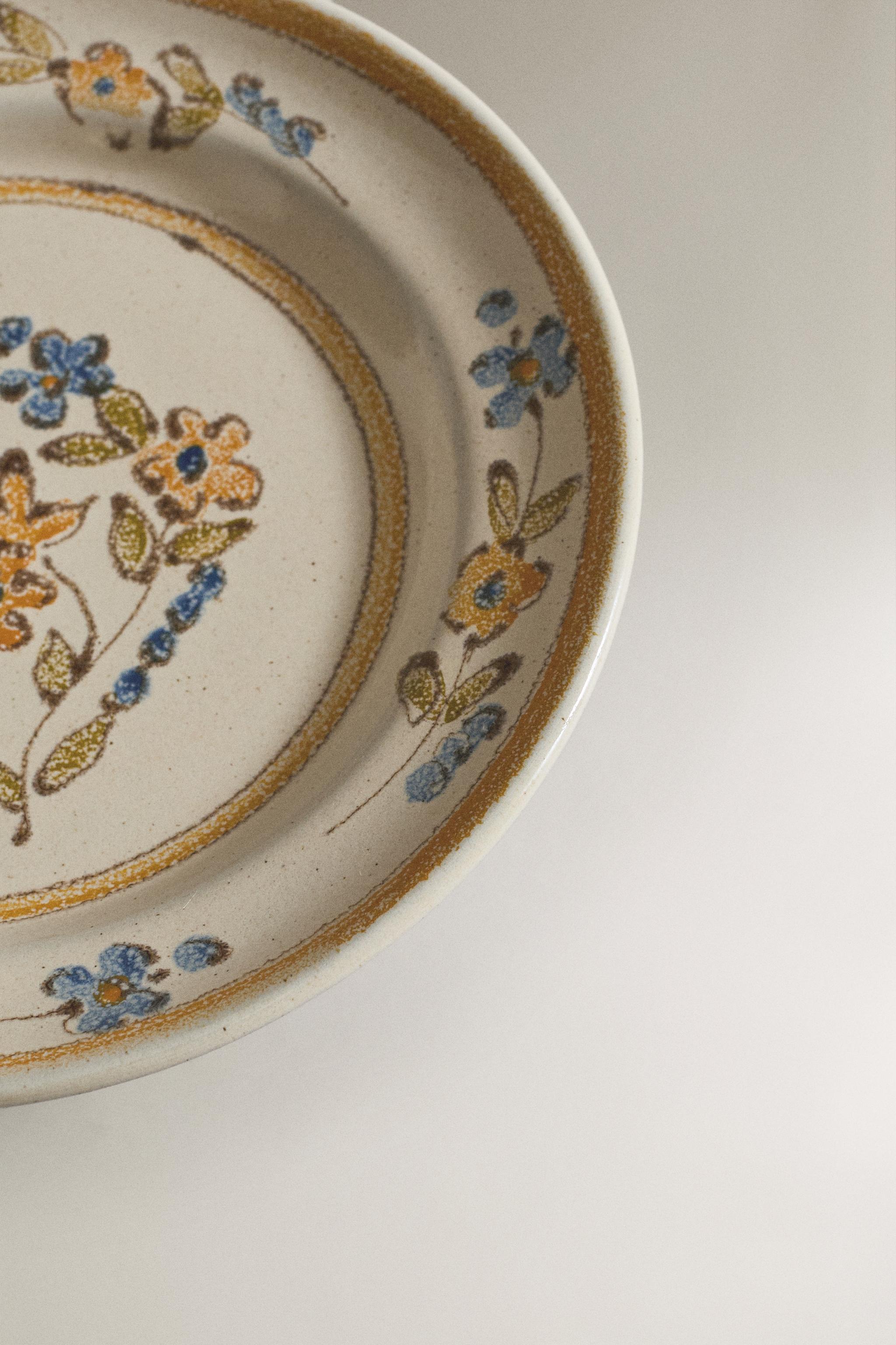 FLORAL TERRACOTTA SIDE PLATE