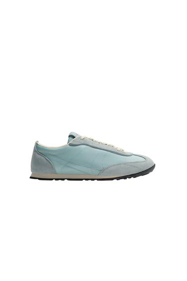 LEATHER TRAINERS - Blue by Zara