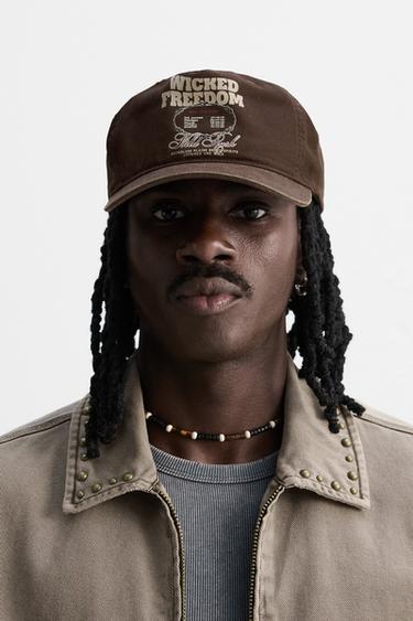 WASHED PRINT CAP - Brown by Zara - Image 0
