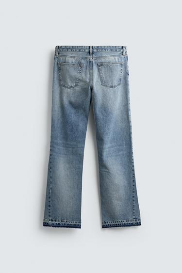 RIPPED FLARE FIT JEANS - Mid-blue by Zara - Image 0