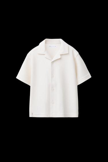 RUSTIC TOWELLING EFFECT BOWLING SHIRT - Ecru by Zara - Image 0