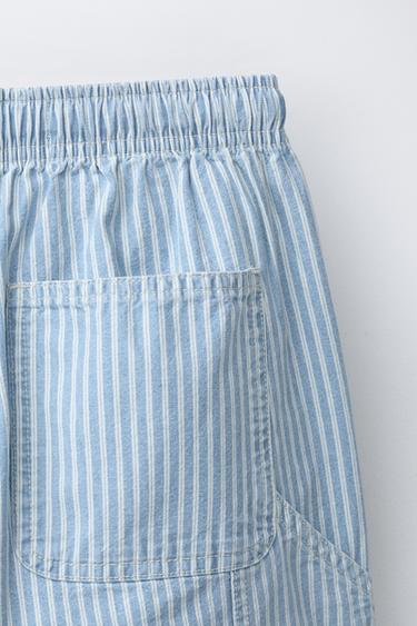 STRIPED BALLOON TROUSERS - Blue/White by Zara - Image 3