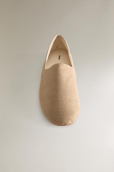 FABRIC BABOUCHE SLIPPERS - Taupe Grey by Zara - Image 4