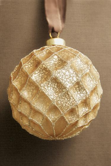 CHRISTMAS TREE BALL DECORATION - Golden by Zara - Image 4