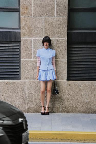 Zara 綢面防水台涼鞋 - 黑色