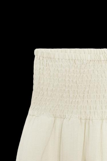 HOSE MIT ELASTISCHEM BUND - Beige von Zara