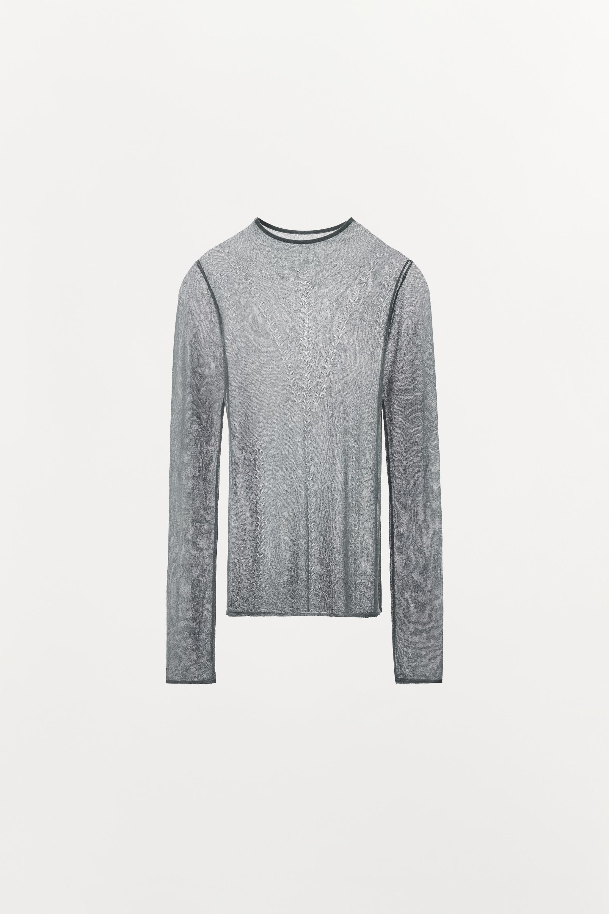 T-SHIRT MÉLANGE VISCOSE AJOURÉ