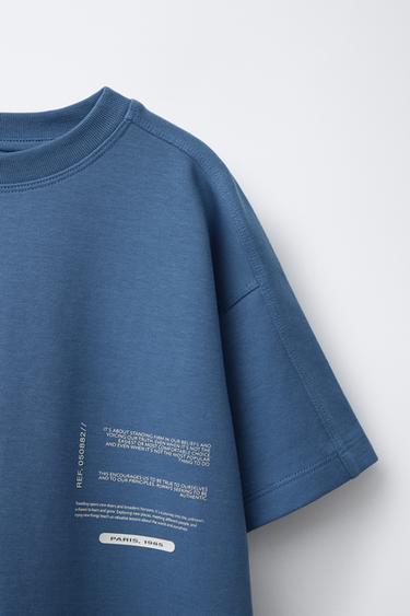 SLOGAN T-SHIRT AND BERMUDA SHORTS SET - Electric blue by Zara - Image 3