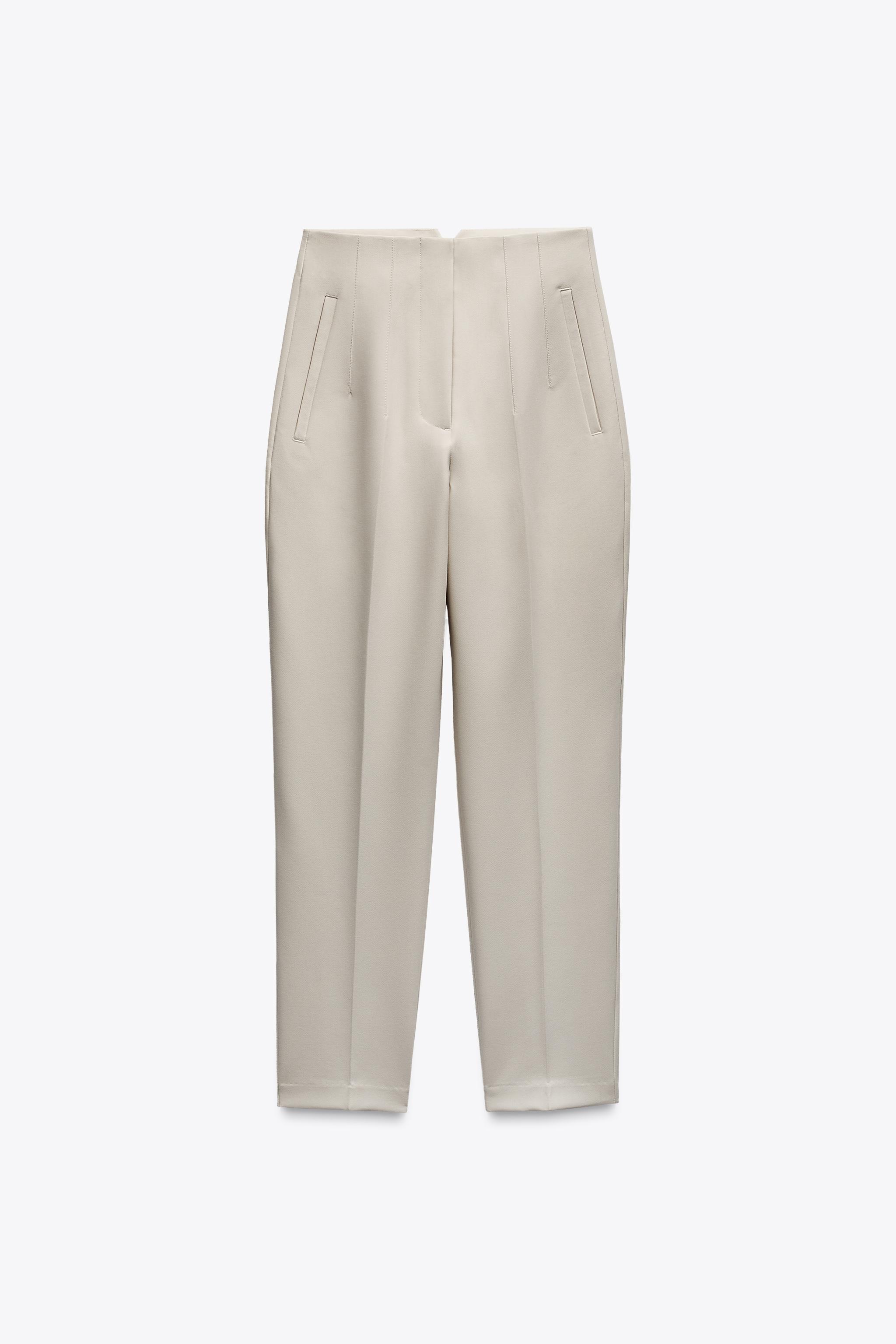 ハイウエストパンツ - オフホワイト | ZARA Japan / 日本