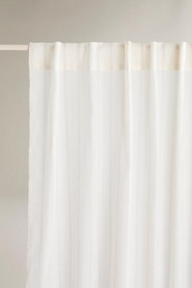 CHILDREN'S STRIPED CURTAIN - Grey by Zara - Image 1