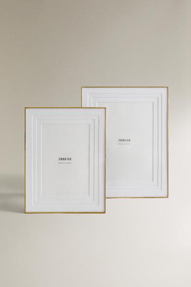 Zara THIN METAL PHOTO FRAME - 金黃色 - 圖片 0