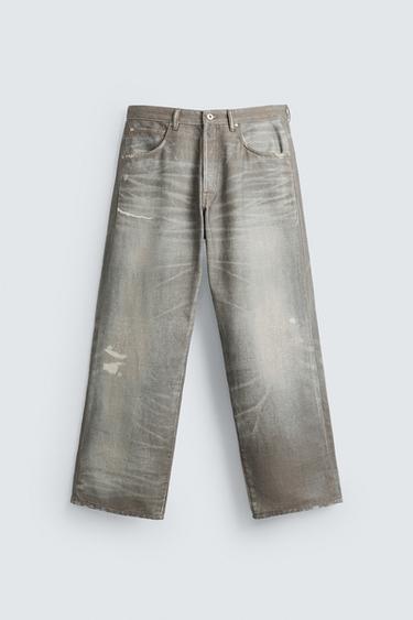JEANS BAGGY FIT ESTAMPADO - Azul de Zara