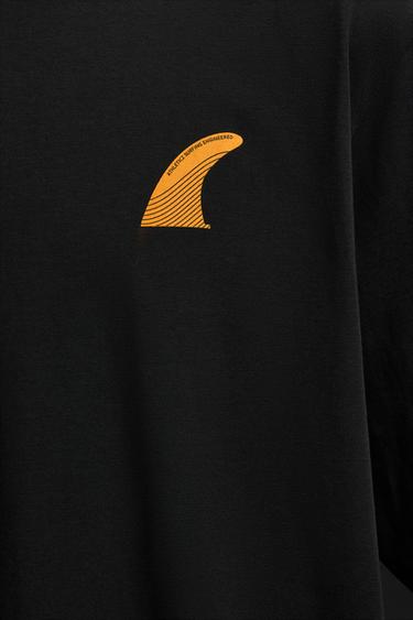SURF GRAPHIC PRINT T-SHIRT - Black by Zara - Image 2