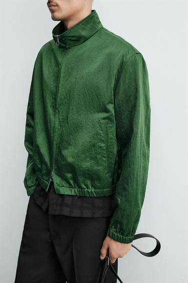 BLOUSON COURT TECHNIQUE - Vert de Zara - Image 5