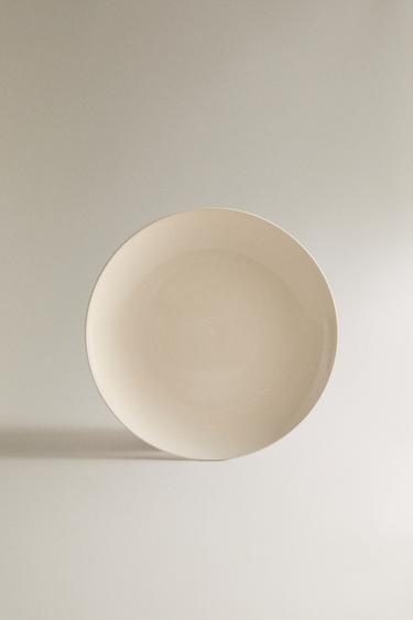 PLAIN STONEWARE DESSERT PLATE - Cream Zara