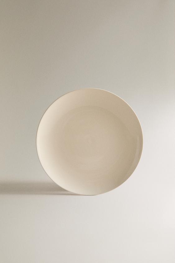 PLAIN STONEWARE DESSERT PLATE - Cream by Zara - Image 0