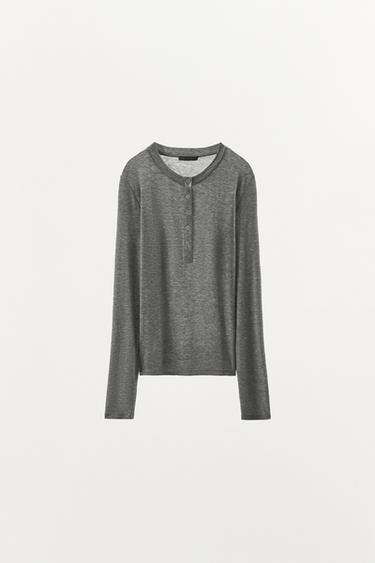 LYOCELL NAHASKETADUN KAMISETA OKIN-LEPOAREKIN - Grisa, Zara-rena