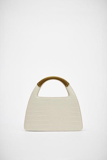 BOLSO CITY ASA METÁLICA - blanco de Zara