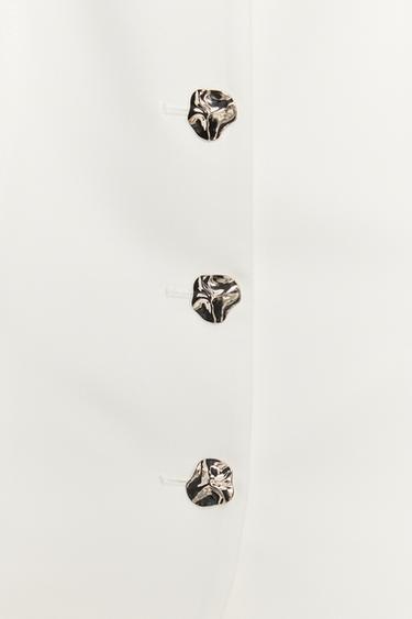 BLAZER MANCHES COURTES - Écru de Zara - Image 6