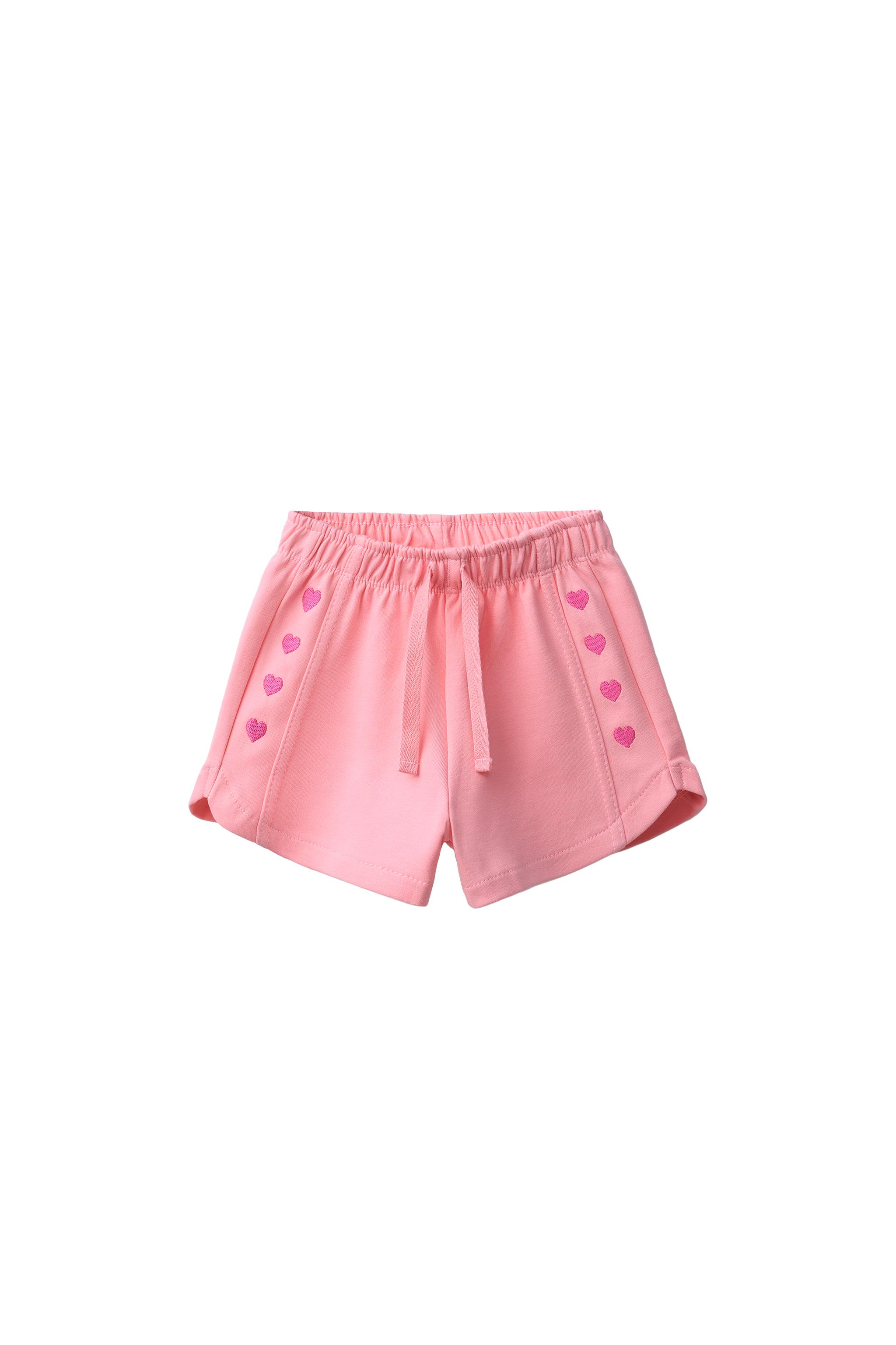 INTERLOCK PLUSH EMBROIDERED HEART SHORTS - Mauve | ZARA Canada