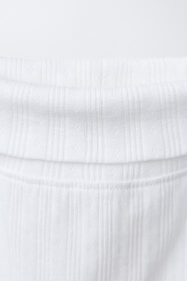 ENSEMBLE STRUCTURÉ T-SHIRT ET LEGGING - Blanc cassé de Zara - Image 4