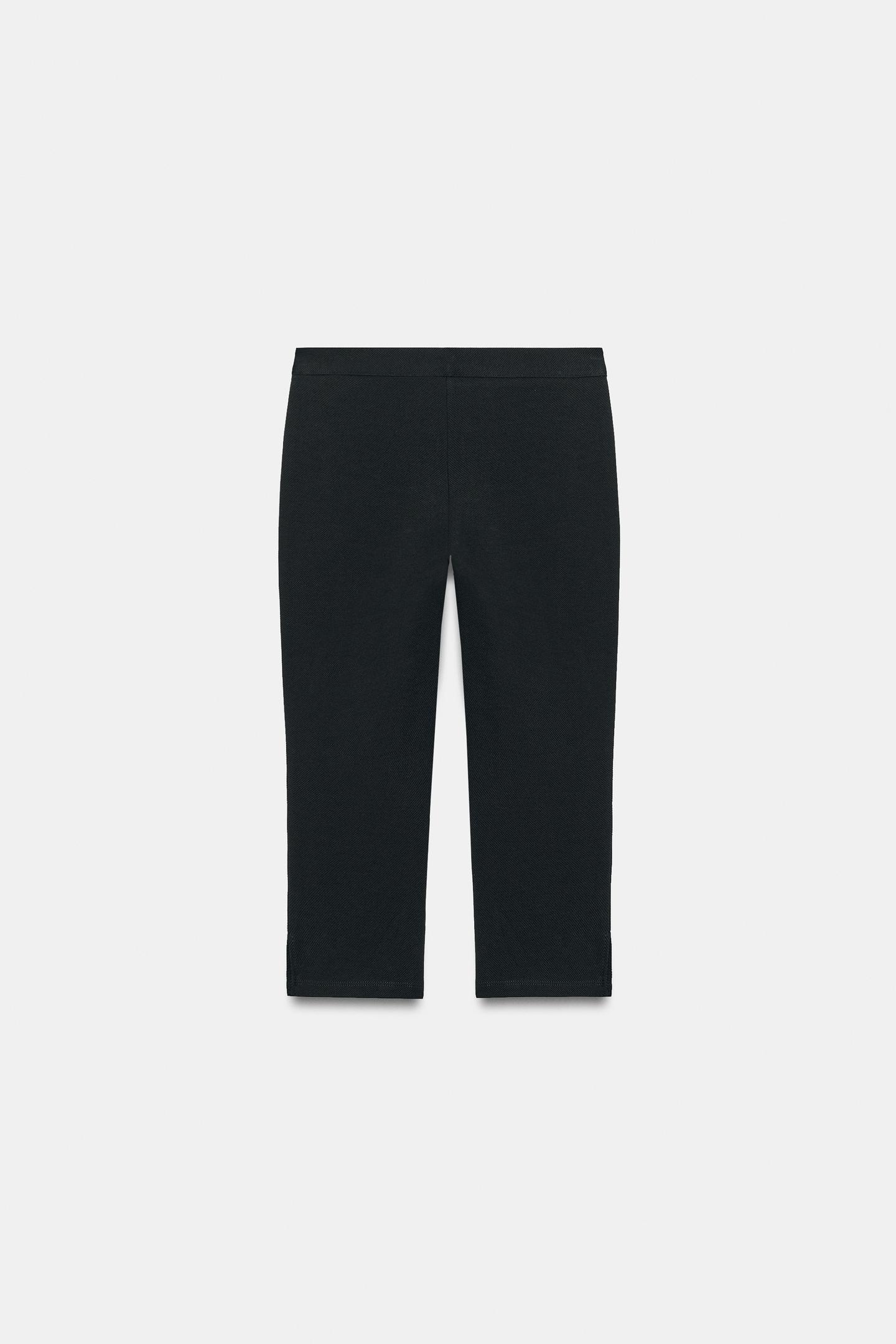 Женские брюки Zara Capri, цвет: Чёрный — фото 6