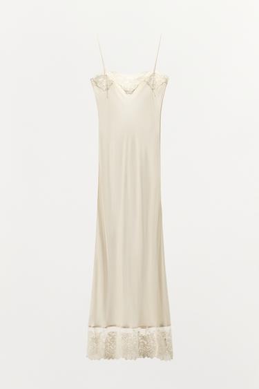 LACE CAMISOLE DRESS - Ecru by Zara - Image 5