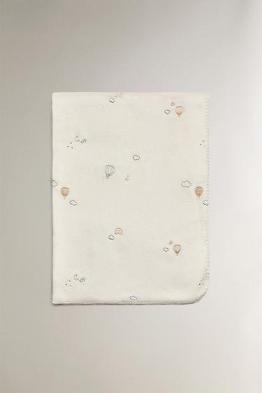 COUVERTURE POLAIRE BÉBÉ BRODÉE BALLONS - Crème de Zara - Image 3
