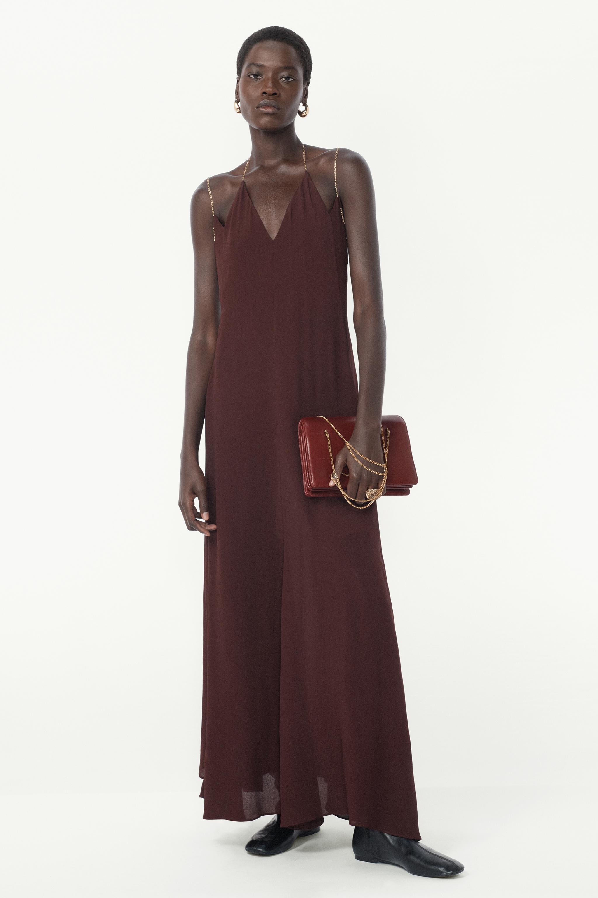 CAMISOLE DRESS WITH CHAIN - THE ITEM ZARA WOMAN - Burgundy | ZARA
