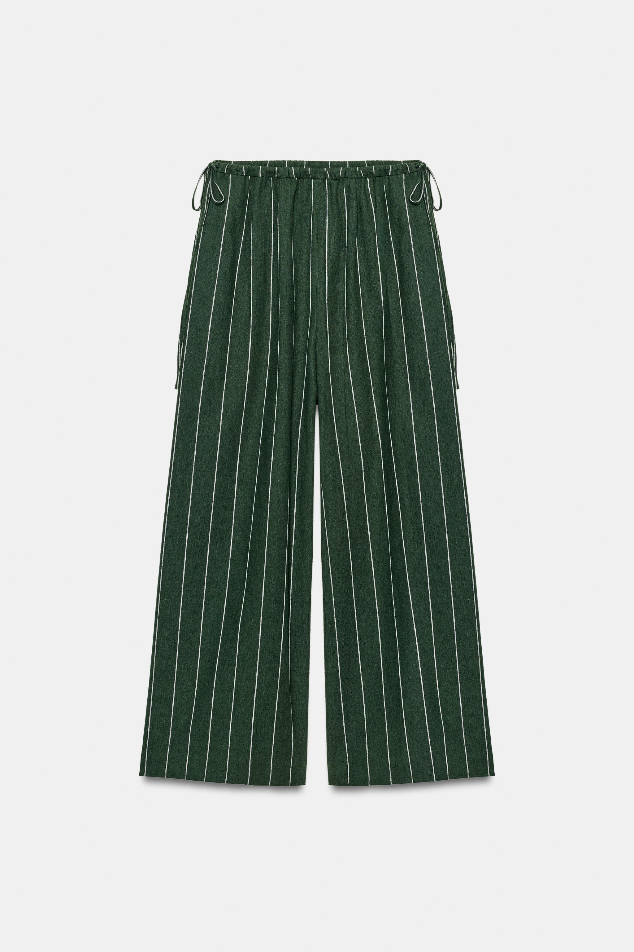 ZW COLLECTION STRIPED LINEN PANTS