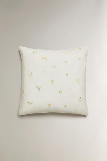 TAIE D’OREILLER LIN ET COTON MIMOSAS - Blanc cassé de Zara - Image 2