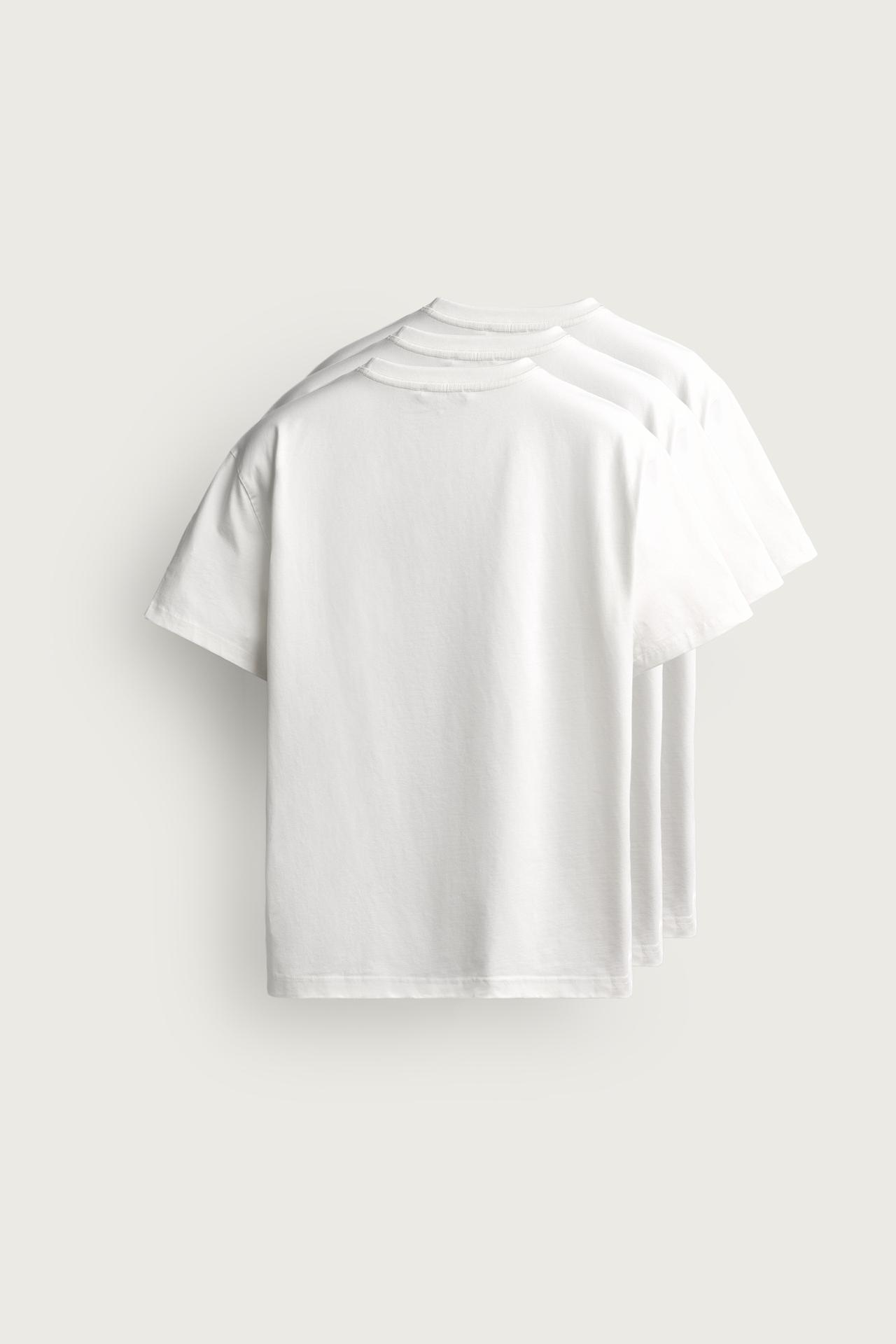 3-PACK MEDIUM WEIGHT BASIC T-SHIRTS /02 — White