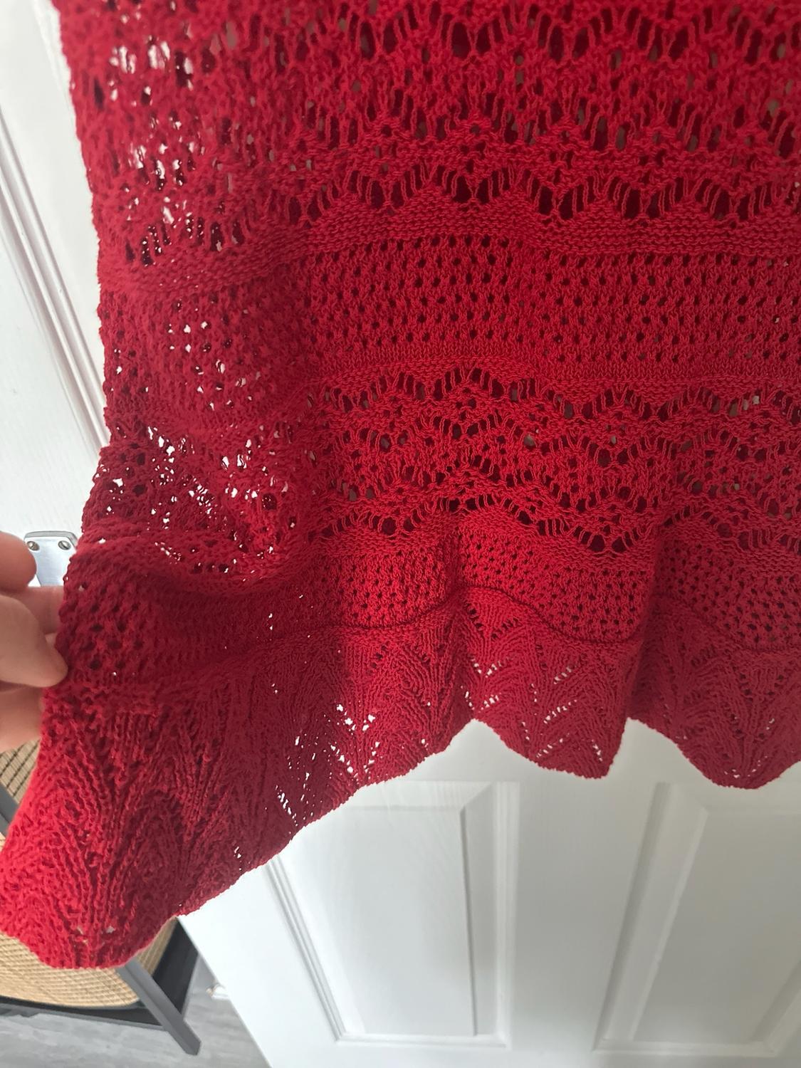 TEXTURED KNIT RUFFLE MINI DRESS - Image 4