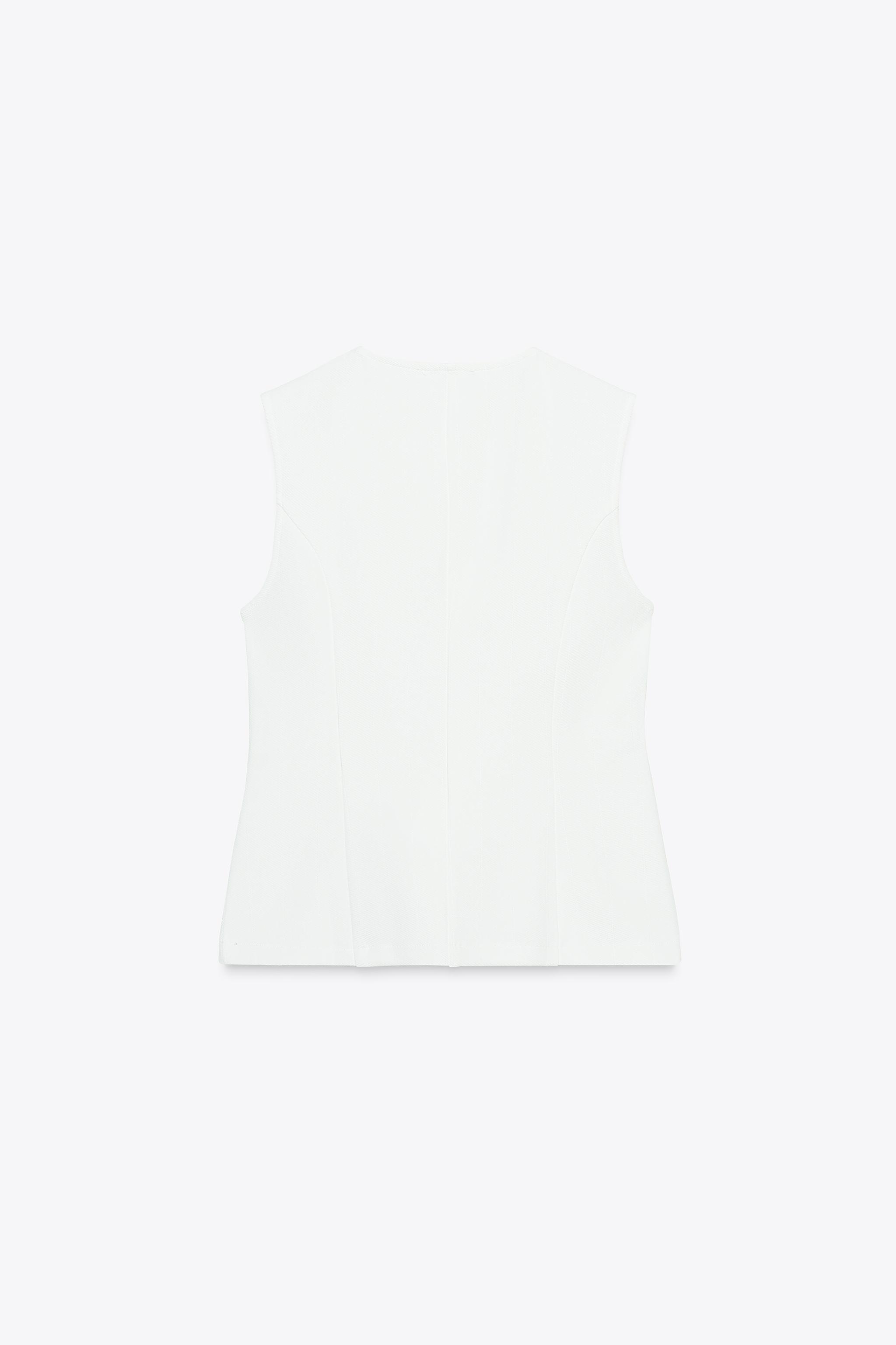 TOP GILET SERGÉ BOUTONS