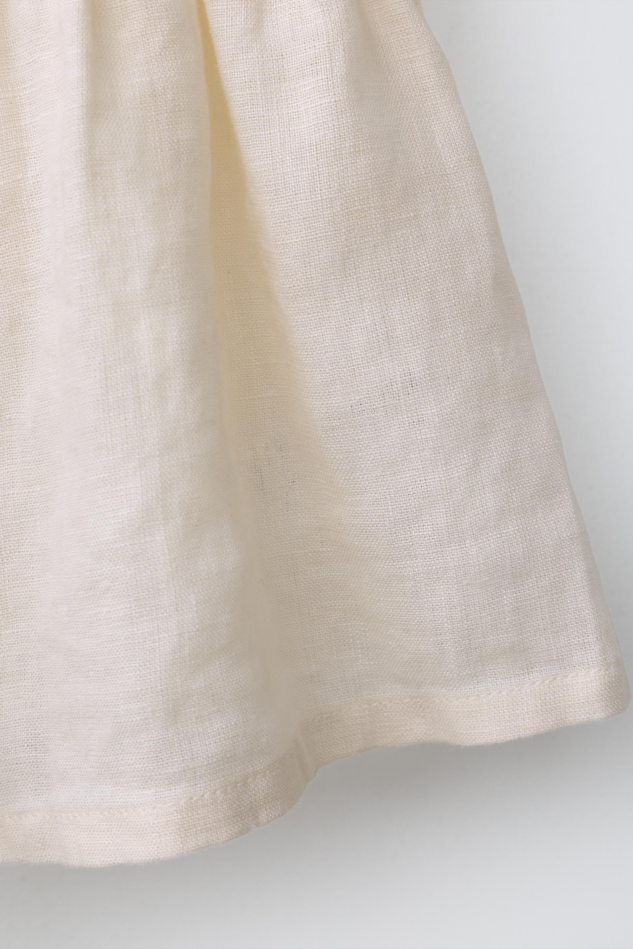 100% LINEN LACE COLLAR BLOUSE