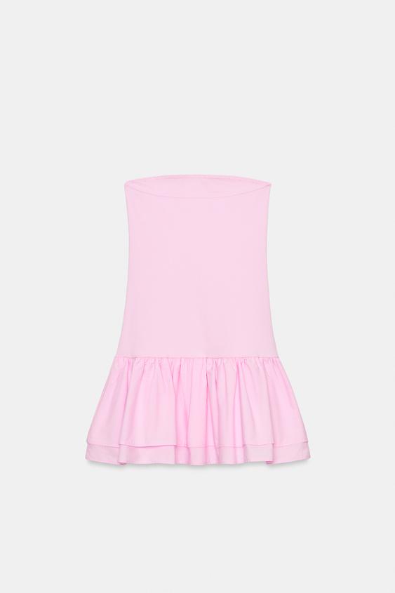 zara pink frill dress Asymmetric One Shoulder Ruffle Maxi Asymmetrical hem THE pink dress | link