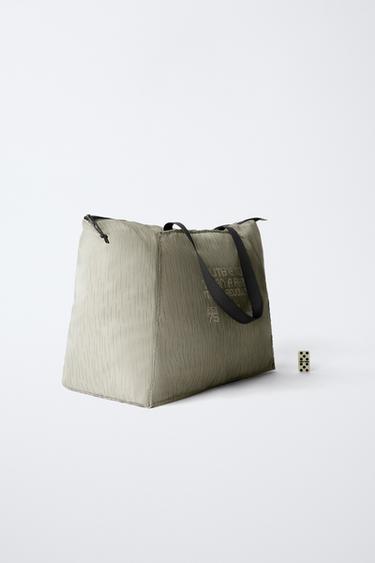 EXPLORER FOLDABLE TOTE BAG - Taupe Grey by Zara - Image 5