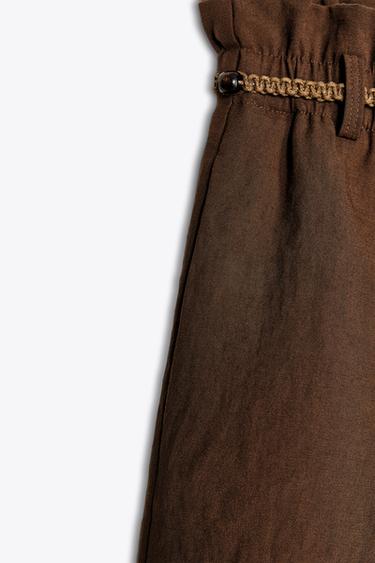 BERMUDA CEINTURE FANTAISIE - Marron de Zara - Image 7