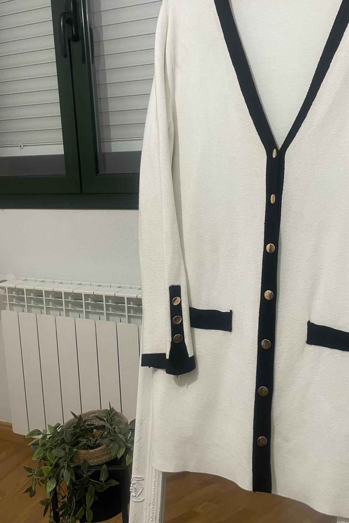 LONG CARDIGAN WITH PEARL BUTTONS