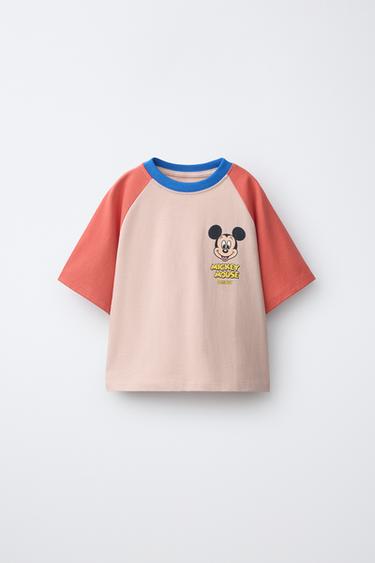 Zara MICKEY MOUSE © DISNEY RAGLAN T-SHIRT - Bright orange - Image 0